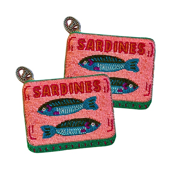 Sardine Coin Purse, Sardines in Tin Can Coin Pouch, Fish, Sea Life - Picture 2 of 4